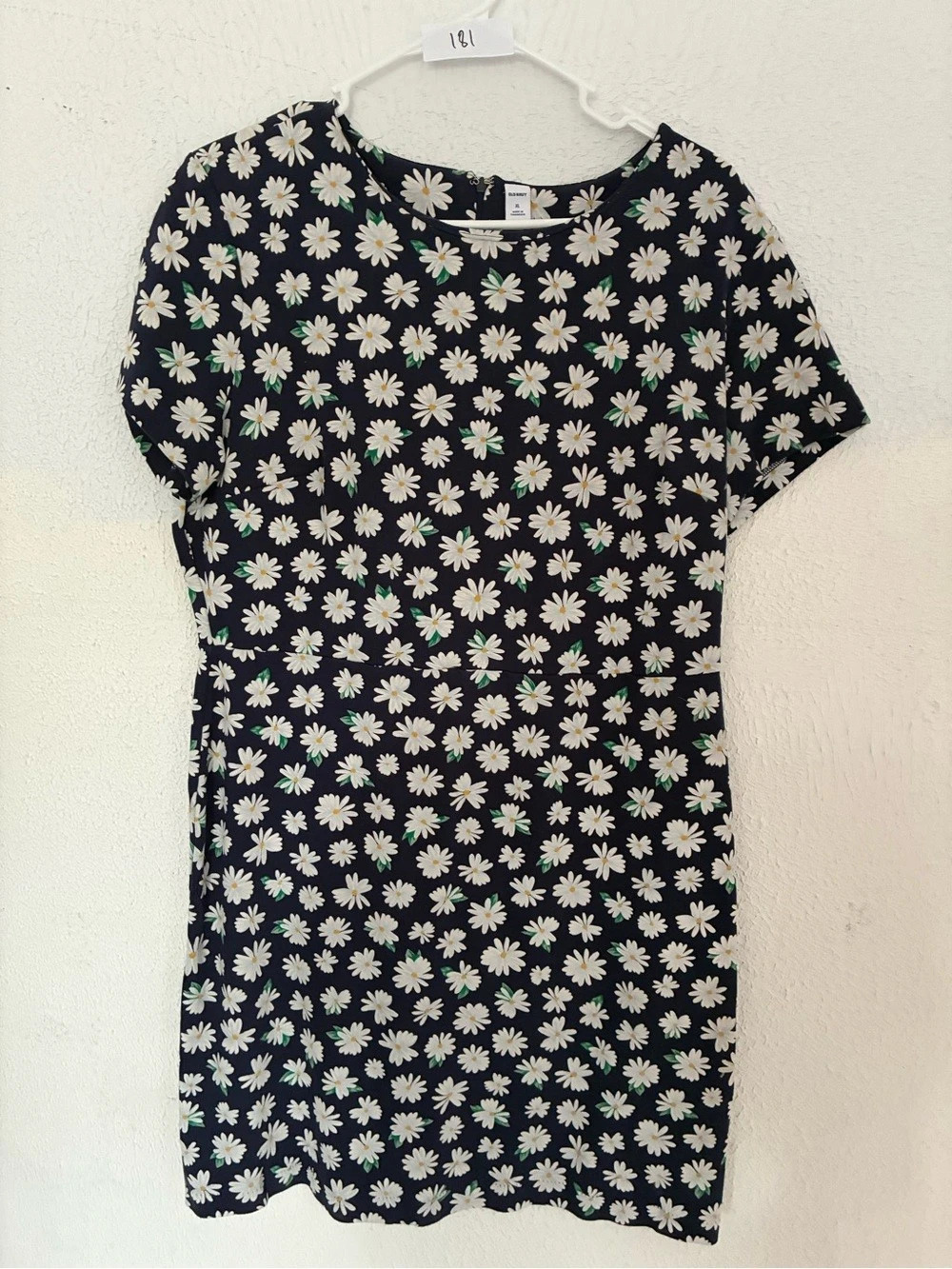 Old Navy Floral Mini Dress in Black & White Size XL